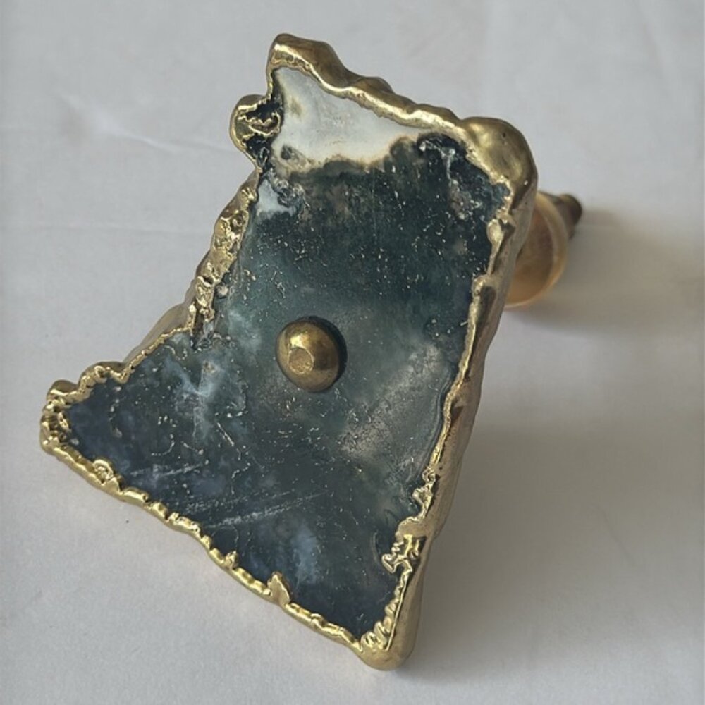 Anthropology VTG Cabinet Drawer Agate Handle Knob Pull Handle - Picture 6 of 14